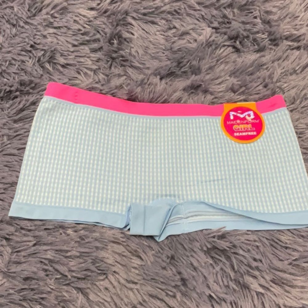 Set of 2 Maidenform Large 10/12 Plaid BoyShorts - New